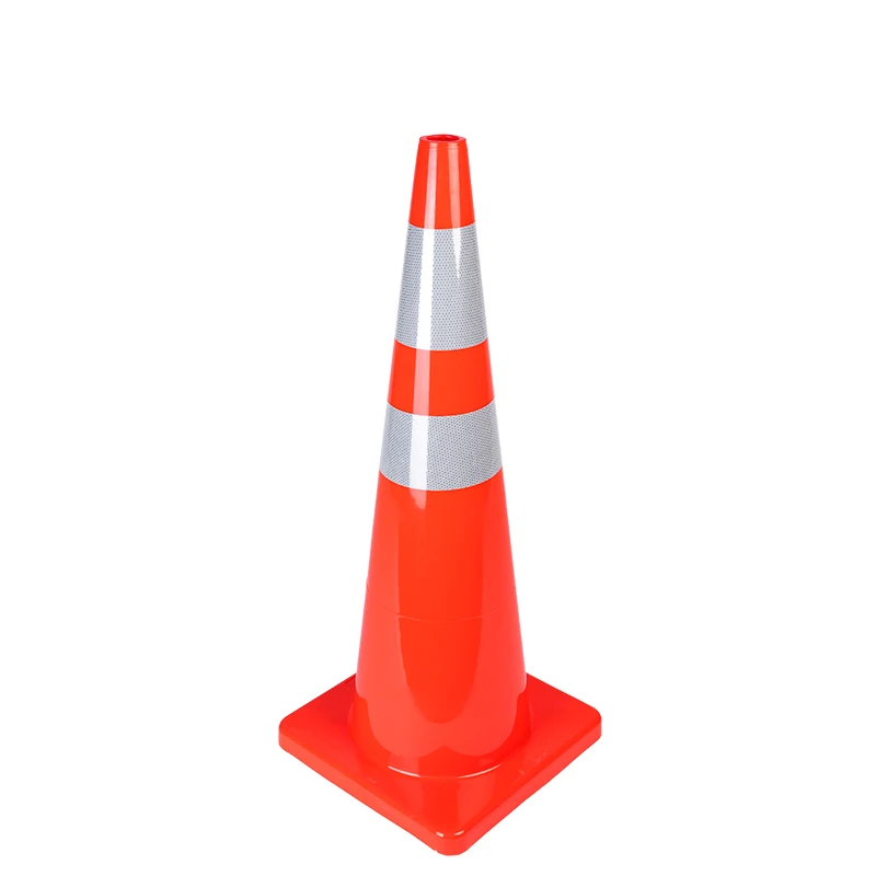 36 Inches 90cm Flexible Reflective Traffic Pvc Cone For Road Safety Equipment