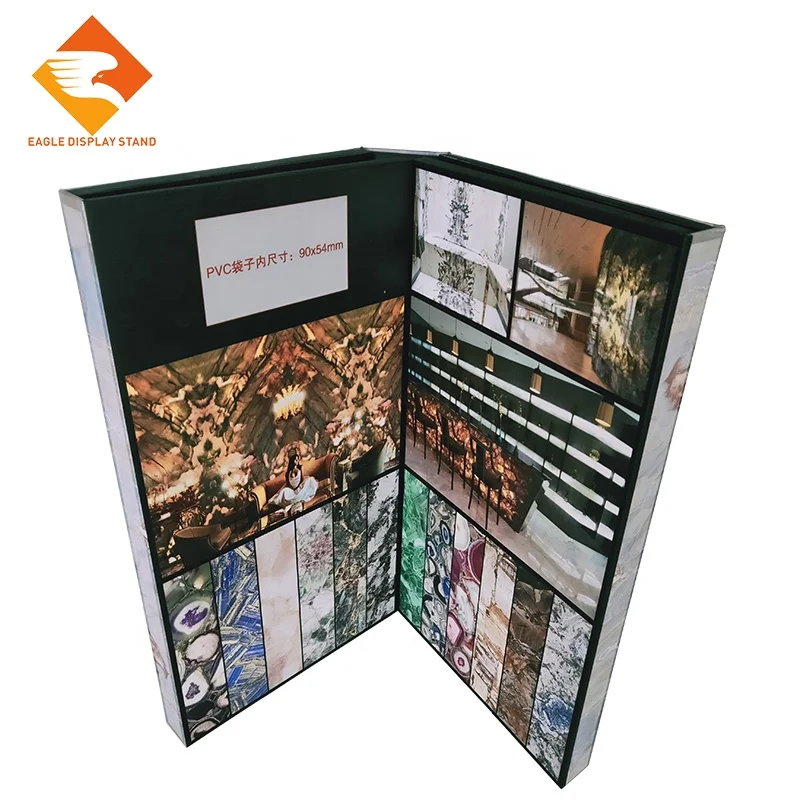 Custom portable tile and stone sample display book stone sample folder