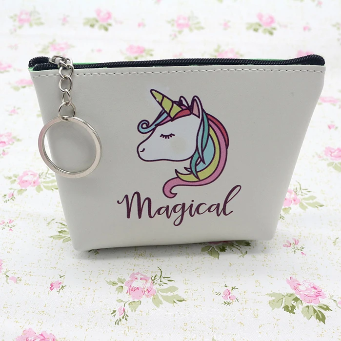 Cute Girl Kids Coin Purses Holder Kawaii Animal Unicorn Women Mini Change Wallets Money Bag Coin Bag Children Zipper Pouch Gift