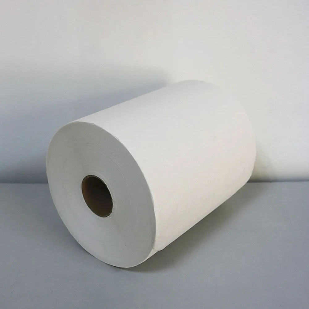 Eco-friendly white paper hand towel Jumbo Roll 243m Recycled hand paper towel roll for Commercial Building Toilet Use