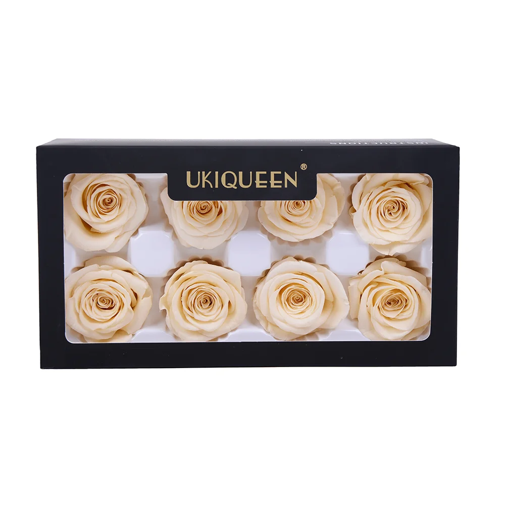 Culinan Wholesale Diy Preserved Flower 4-5Cm Dark Green Eternal Rose Forever Flower Heads For Christmas Teachers Day