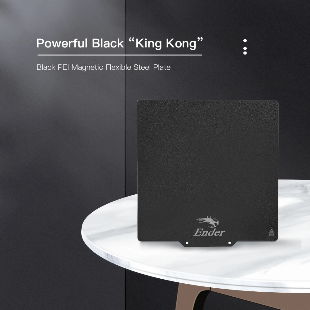 Платформа для 3d-печати Creality оптовая продажа Черная Магнитная Гибкая стальная пластина PEI детали принтера OEM