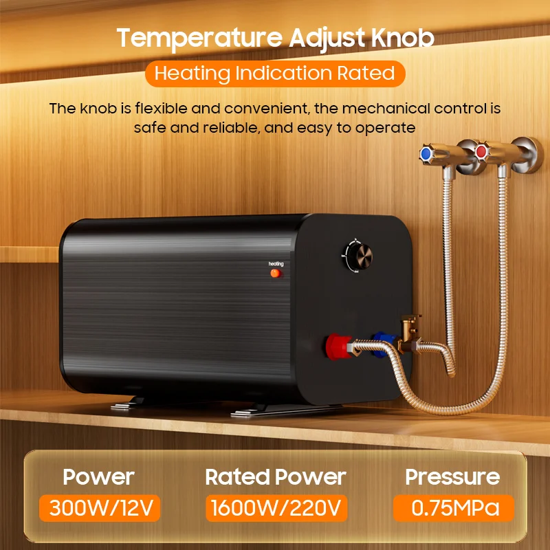 10L 15L 20L 30L 300W 1600W High Quality New Design Knob Control Tank Storage Electric RV Water Heater for Caraven