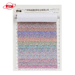 HC Large hexagon pattern PU leather customized 1.2mm new product suitable for shoes, decorations, bags