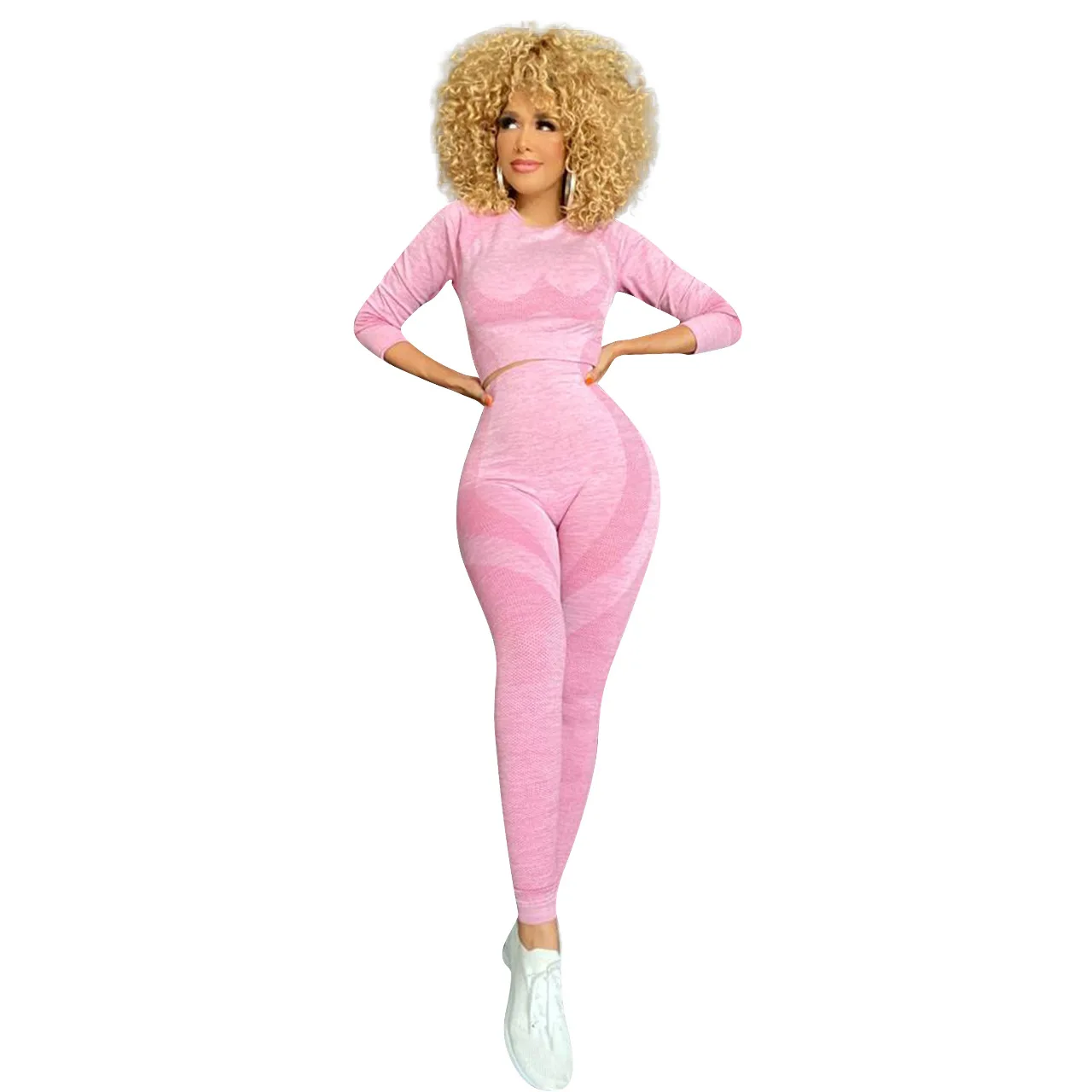 Autumn Yoga Sets Women Gym Clothes Long Sleeve Leggings Tracksuit Fitness Sportswear Suit Workout Energy Jogging Women Clothings