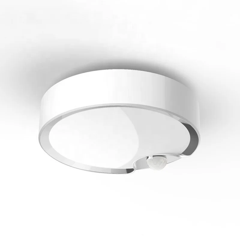 High Quality Bedroom Living Room Round Motion Sensor Lamp Indoor Battery Powered Smart Led Ceiling Light