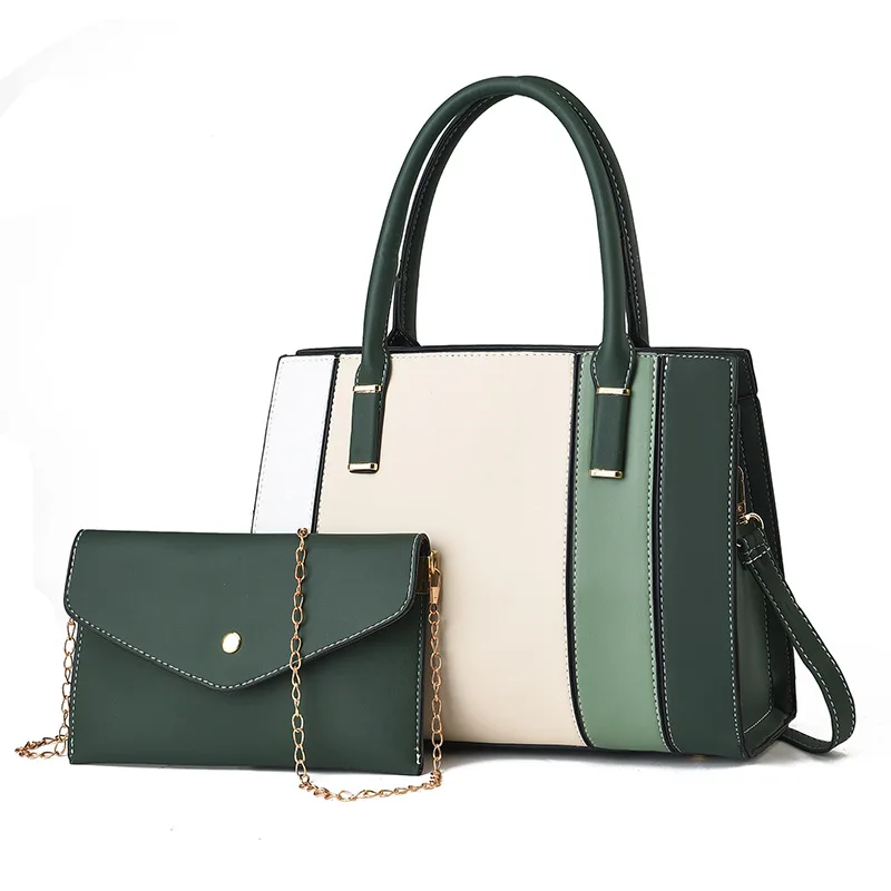 Hot sale leather tote bag ladies luxury purse 2pcs Women Purse And Tote Hand Bags Handbags set shoulder bag