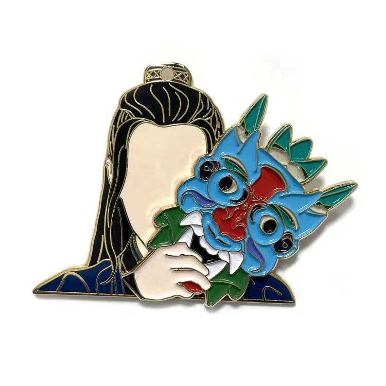 Vast Gifts 2022 Cheap Custom Korea Movie Star Soft Metal Lapel Enamel Badges Pins
