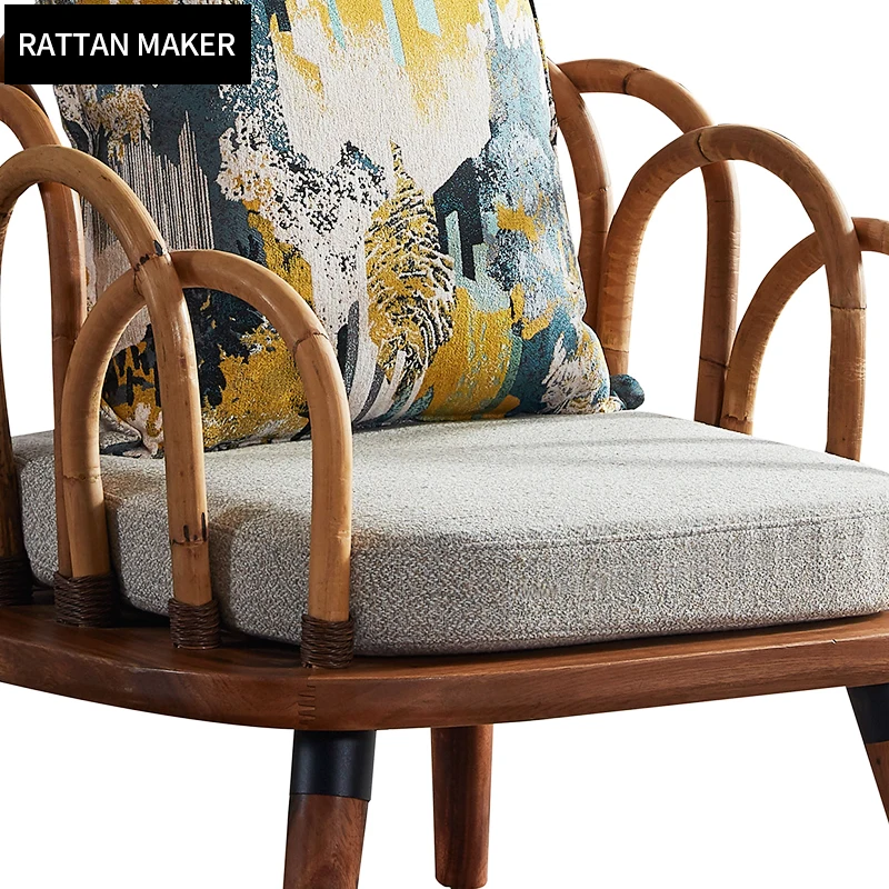 Набор журнальных столиков для гостиной, ротанговая комбинированная мебель, Круглый Чайный Столик, крепкий стол