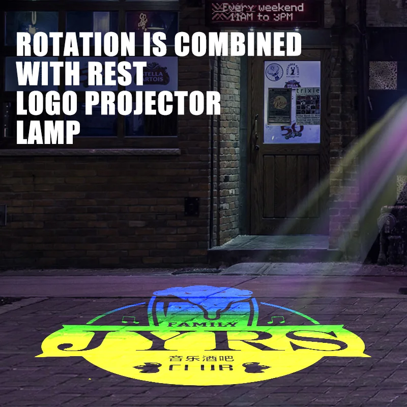 60w led auto color changing projector outdoor projection lamp gobo custom logo welcome light led projector