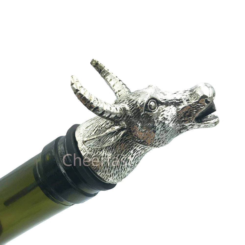Extraordinarily Cool Bull Head Wine Bottle Animal Pourer and liquor pourer bull and bull animal wine pourer