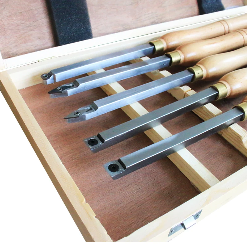 8 Piece Wood Lathe  Tools Lathe Chisel Set Wooden Case  Lathe