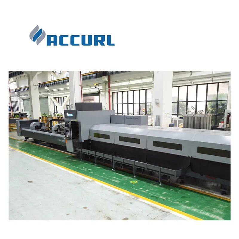 ACCURL Fiber Laser Metal Tube Cutting Machine Cutting Stainless Metal Copper Stainless Steel Carbon Steel Pipe