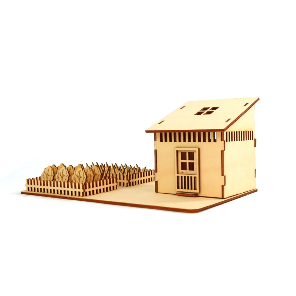 2024 Raw wood color low-cost high quality Diy miniature wooden box doll house