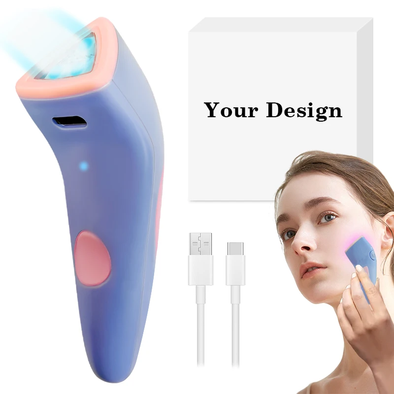 LED Light Therapy Device for Acne Pimple Zit Treatment Red Blue Light Facial Aesthetic for Home Use ABS Rubber Material