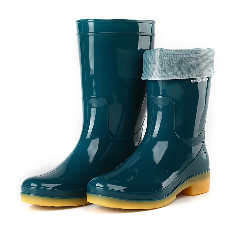 high quality durable oxford sole PVC garden rain boots for womens rain boots fishing shoes rain boots for daily work