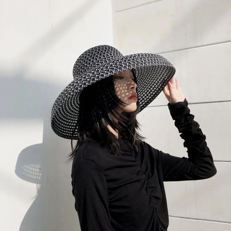 Hot Sale 2024 Fashion Trendy Sun Protection Summer Beach Women Hat Wholesale Straw Outdoor For Lady Girl Boter Flat Hat Boho