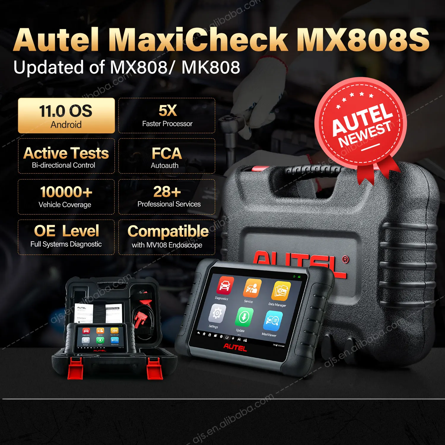 Autel MX808S Diagnotick Professional Automotive Scanner All System OBD2 Auto Diagnostic Tools Upgraded of MX808 MK808