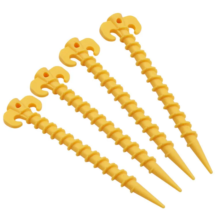 Outdoor plastic camping ground sand tent pegs screw
