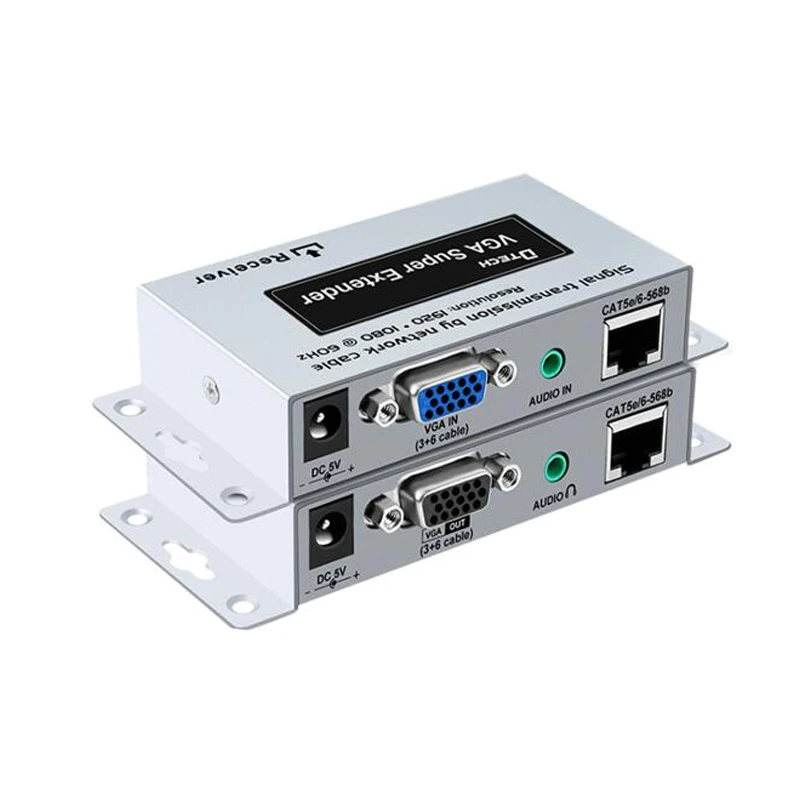 Hot selling a pair of HD 4k 3d video transmission via signal cat5e / 6 hdmi vga expander