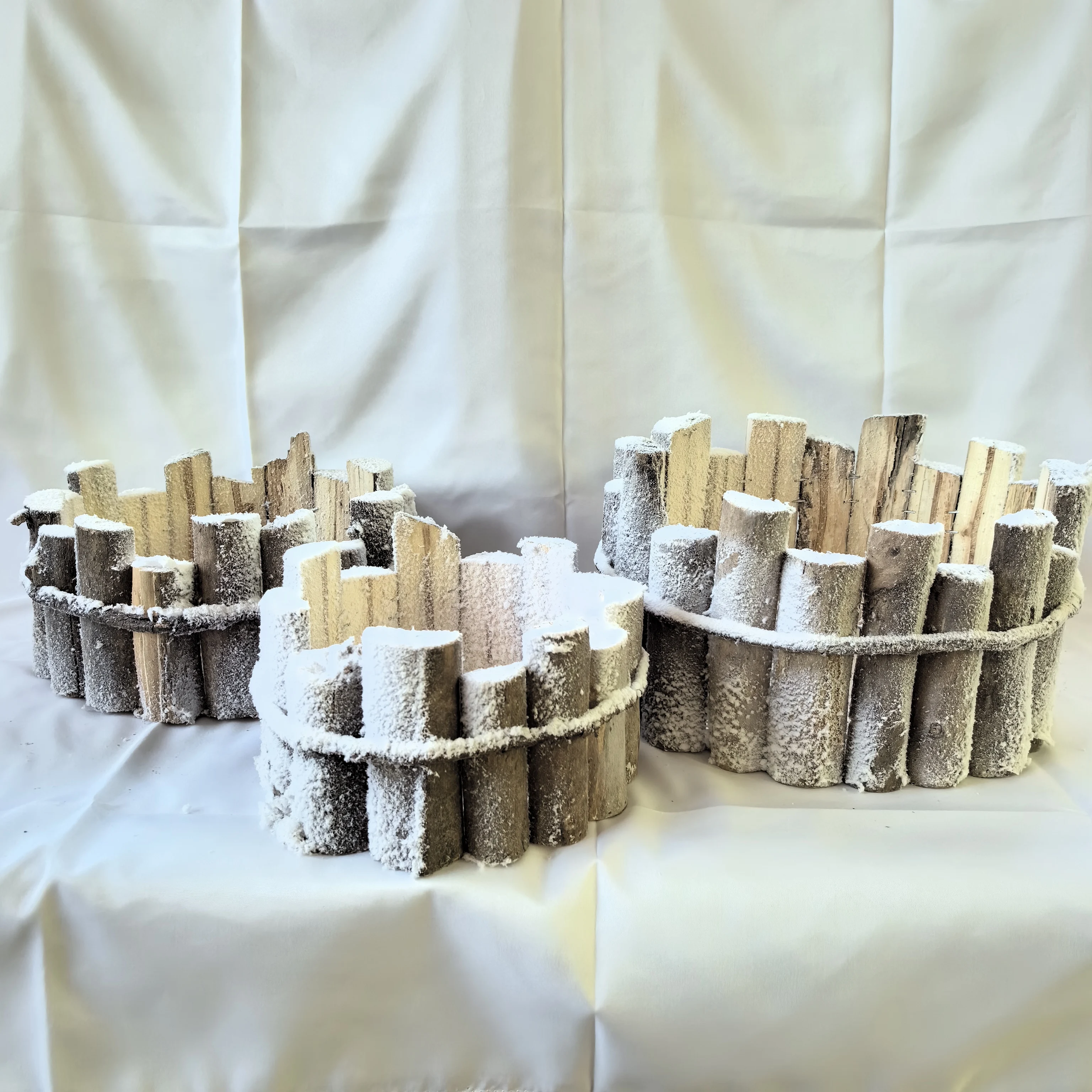 Ship form wooden flower plant pot with pp lining