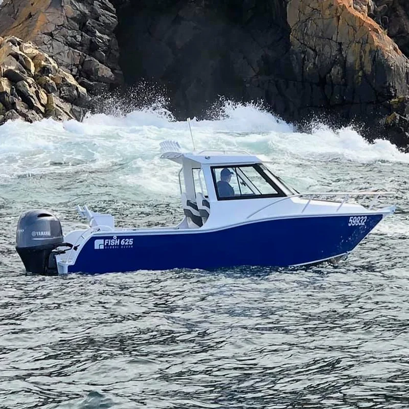 Poseidon fishing vessel Profisher 625 cabin cruiser weld Aluminium fishing boat for sale