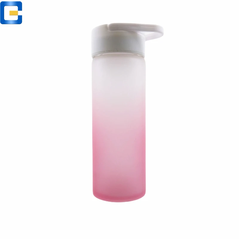 Цветные матовые стаканы для питья объемом 400 мл, шейкер для протеина, бутылка для воды с портативной крышкой