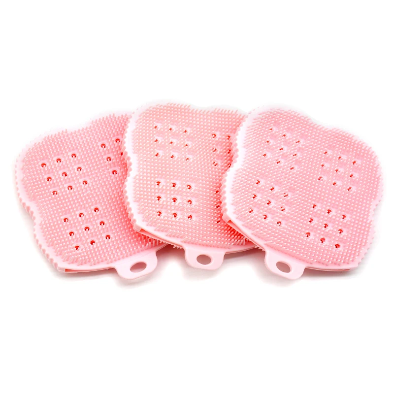 Soft Silicone Scrubber Facial Cleaning Mat Body Massage Exfoliating Brush Pad for Face Skin Deep Washing and Bath Shower