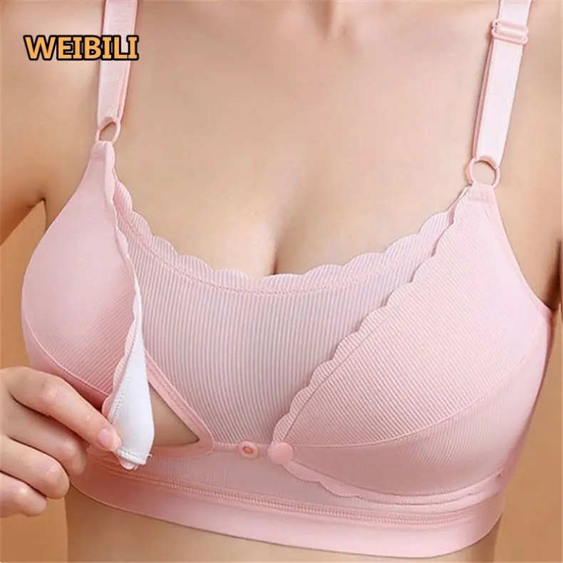 Hands Free Breastfeeding Bras Maternity Nursing Bra For Feeding Pregnancy Underwear For Pregnant Women Wirefree Breathable Bra