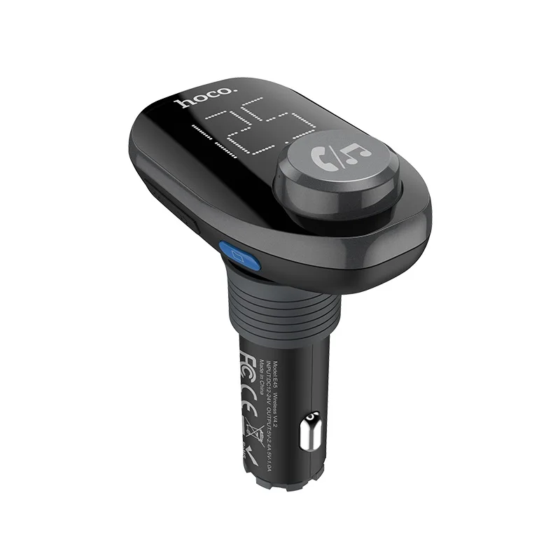  Многофункциональное автомобильное зарядное устройство HOCO E45 Happy route с двумя USB-выходами и беспроводным