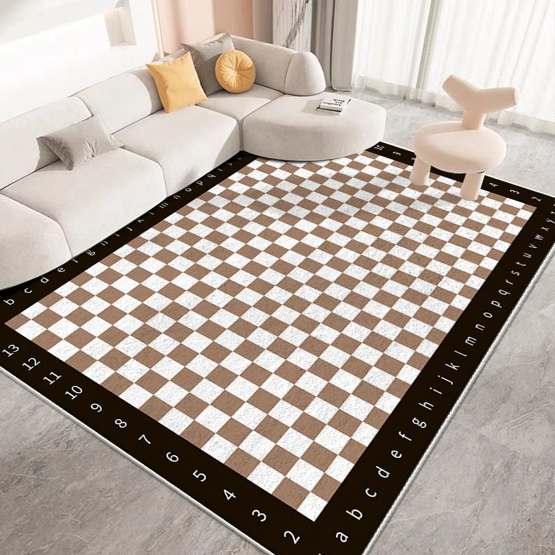 Modern Simple Cashmere Carpet Set  3D Printed Rugs for Living Room Bedroom Bedside Carpet