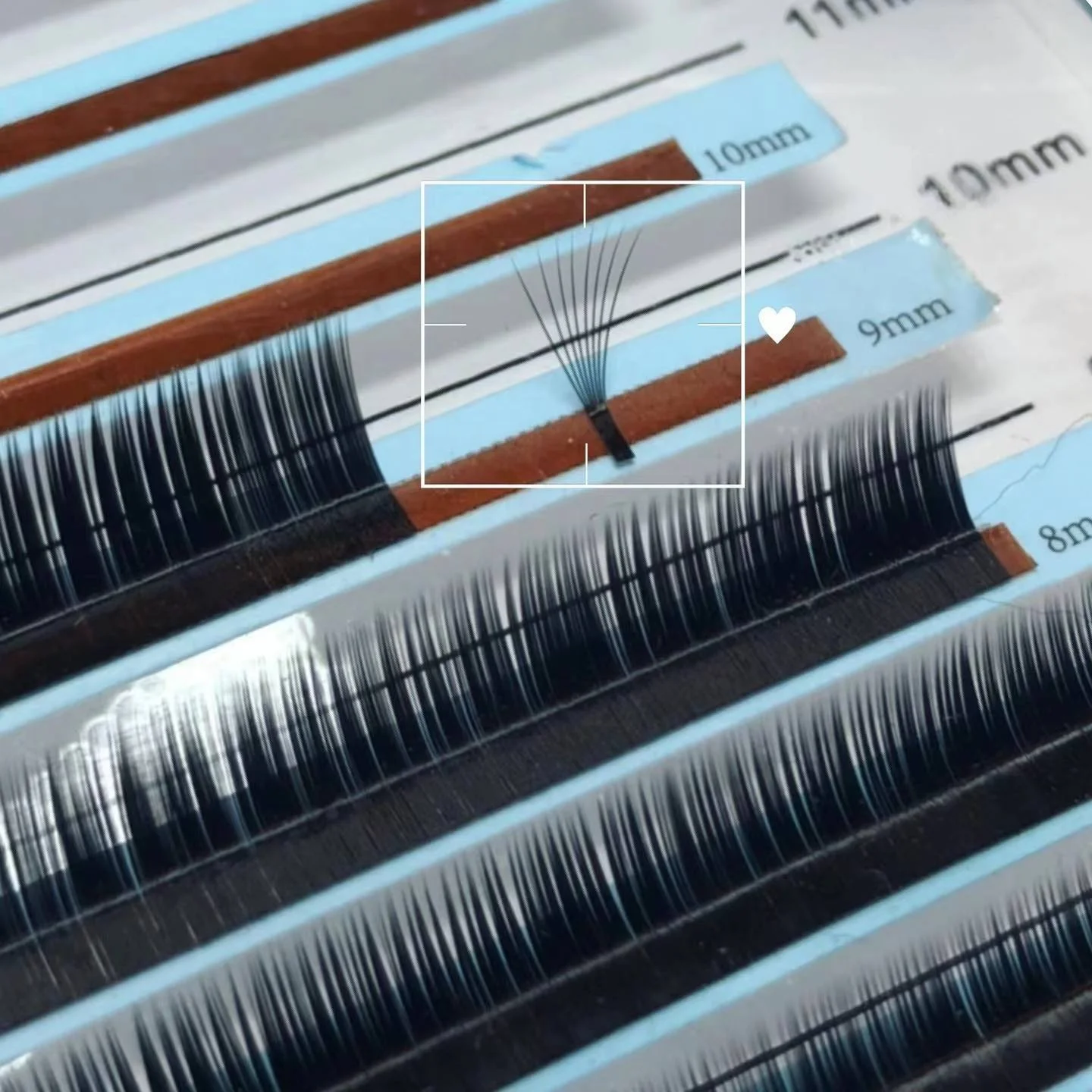 Korean pbt fiber lashes supplies 5-25mm C CC D DD L M curl lashes trays easy fan super soft eyelash extension