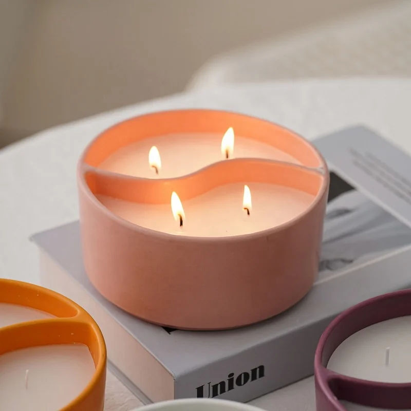 Factory Direct support meanwhile Selling wax candle Ceramic Jar Candles for Home Scented Candle Gift for Women