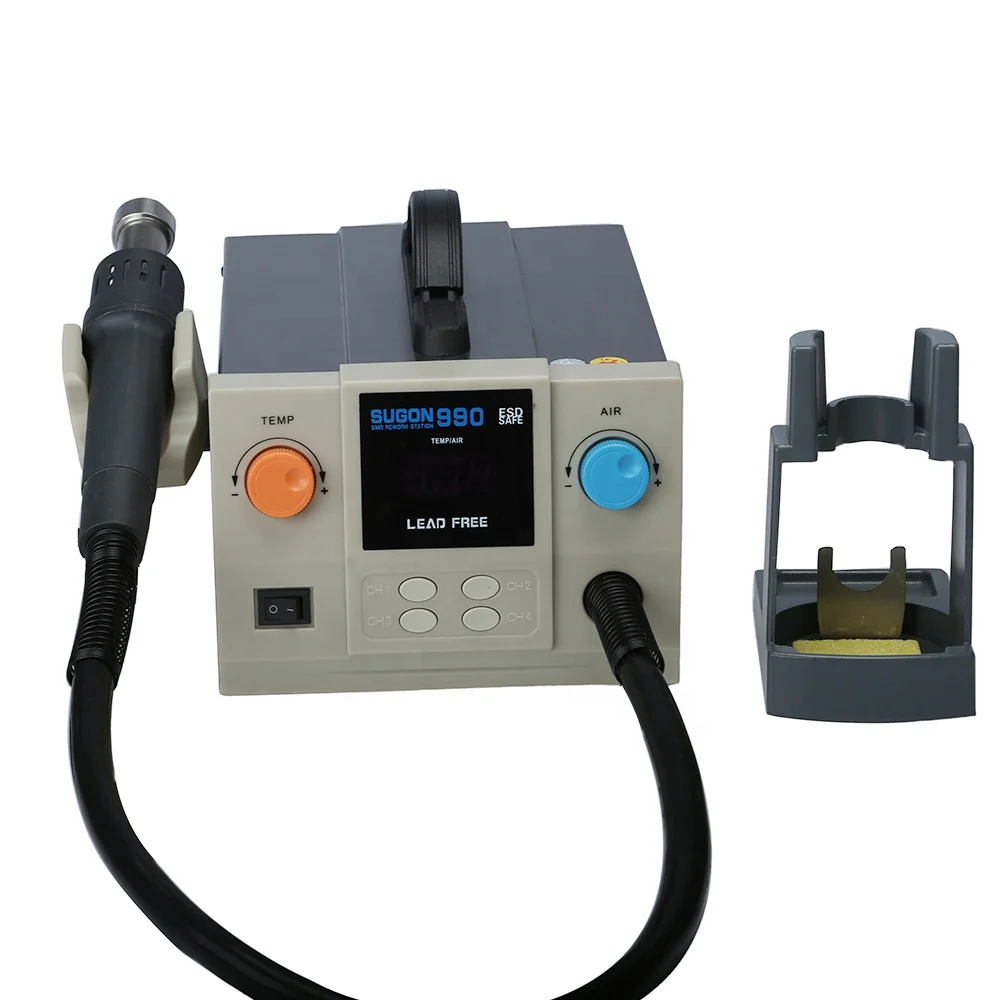 
High quality Hot Air Rework Station, SUGON 990 Soldering Desoldering Station with Stock 