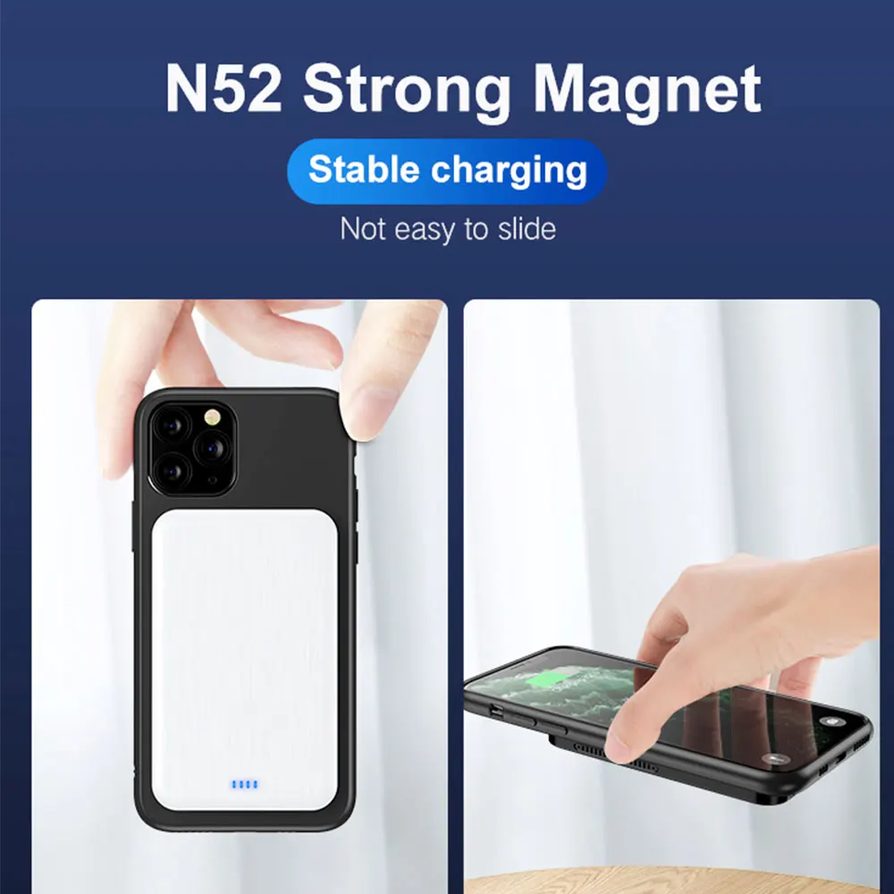 
4000mAh Wireless Magnetic Power Bank 5W 10W portable powerbank wireless power banks 