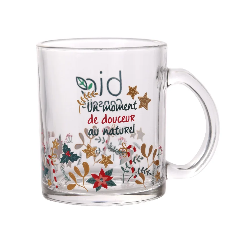 Заводская оптовая продажа сублимационная стеклянная кружка с принтом логотипа для молока чая кофе чашка ручкой теплопередача теплового покрытия