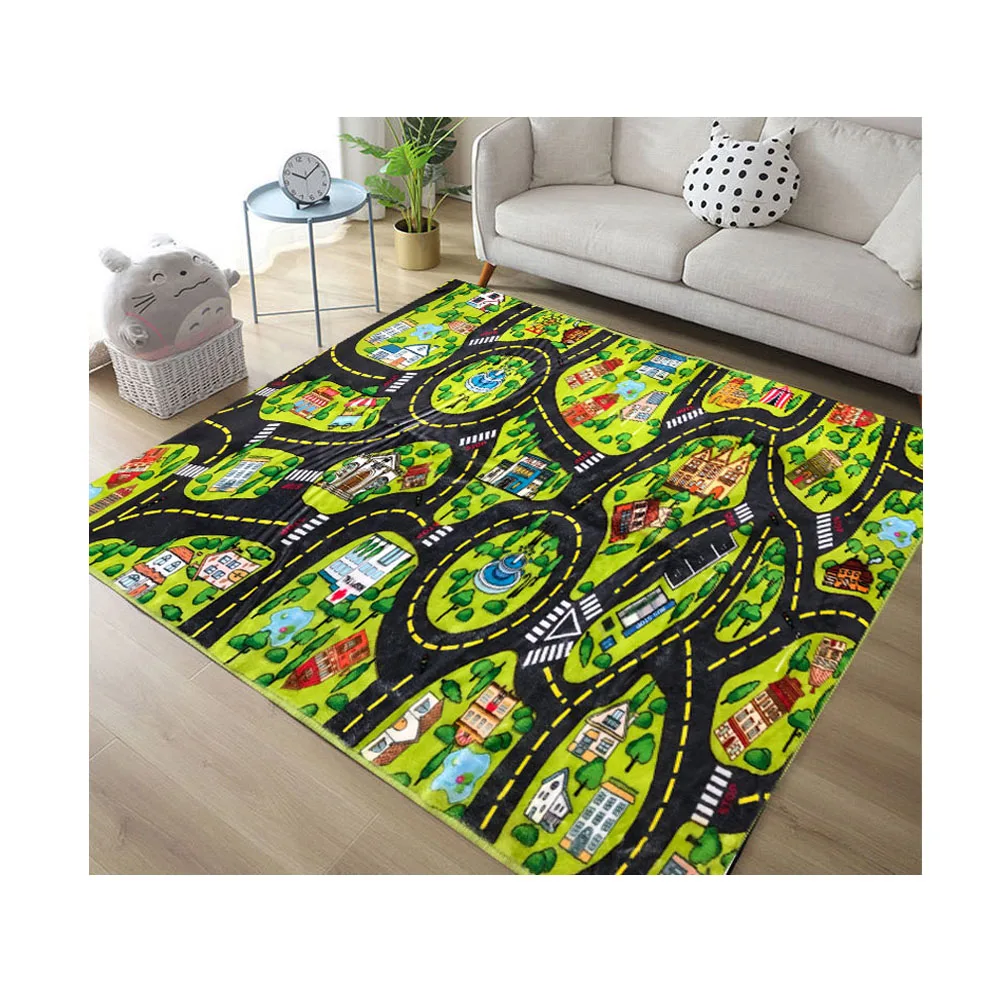 Soft Children Carpet Rug City Life Great For Playing With Cars And Toys Educational Road Traffic Play Mat