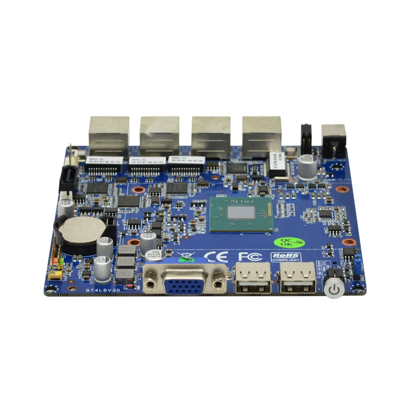Nano Computer Firewall Motherboard 4 Lan Port Mini Pfsense Linux Multi Port  Intel J1900 2.0GHz/Quad core