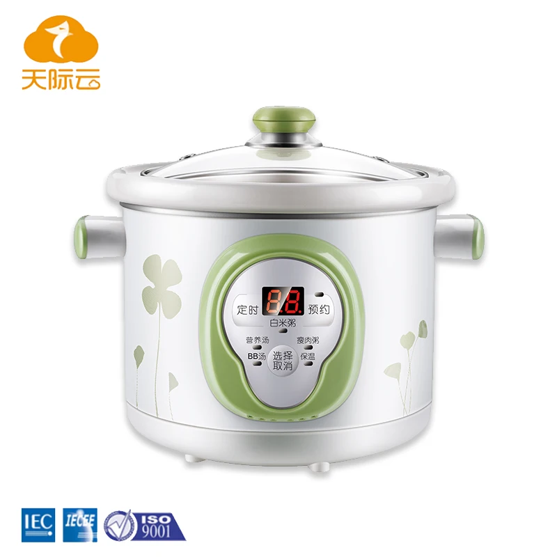 
Tempered Glass Lid Micro-computer Control Mini slow cooker 