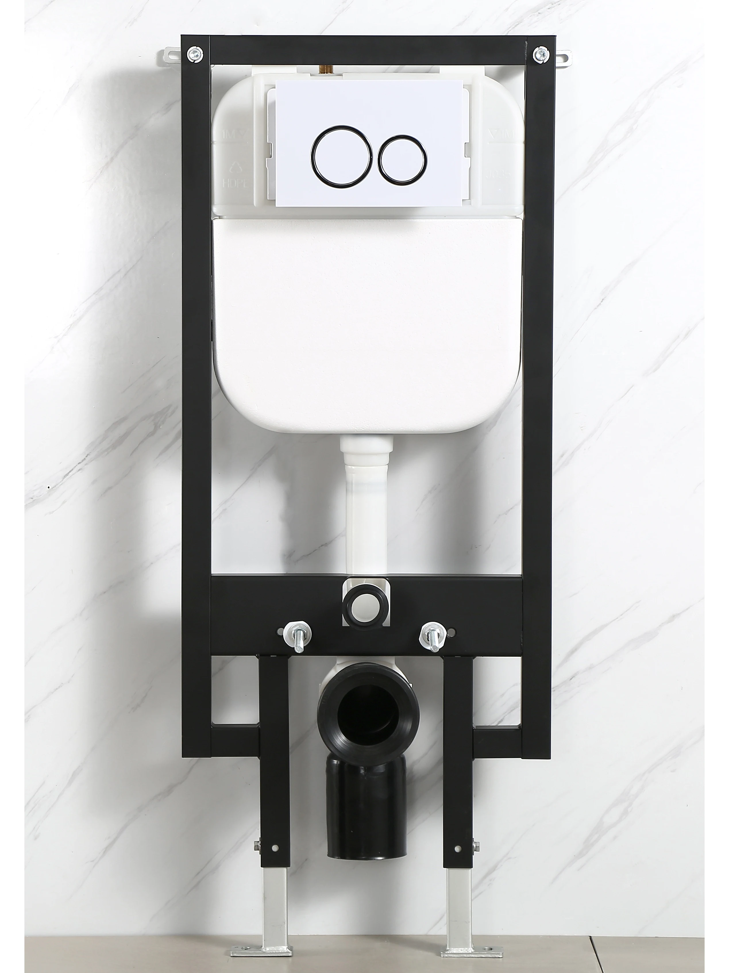 bathroom wall mounted water saving plastic flush cistern concealed wall hung toilet water tank with water Mark