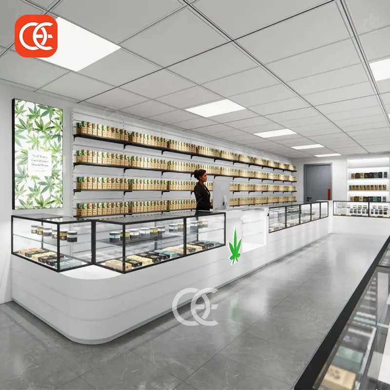 Сервисный витрина для магазина сигар 360 кальянного стекла дымовых магазинов