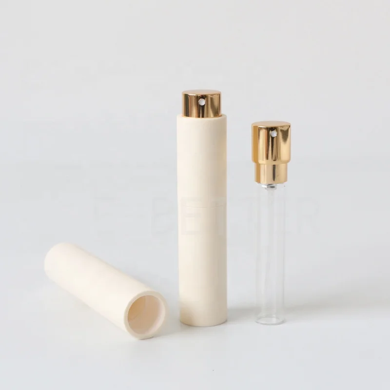 E-Better empty twist travel size 10ml white atomizer spray bottle with glass insert for Alcohol