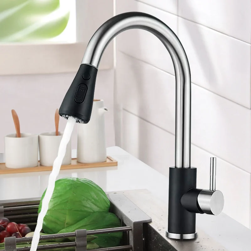 kitchen faucet water tap modern kitchen taps pull out sprayer kitchen mixer sink faucets torneira de cozinha de ao inoxidavel