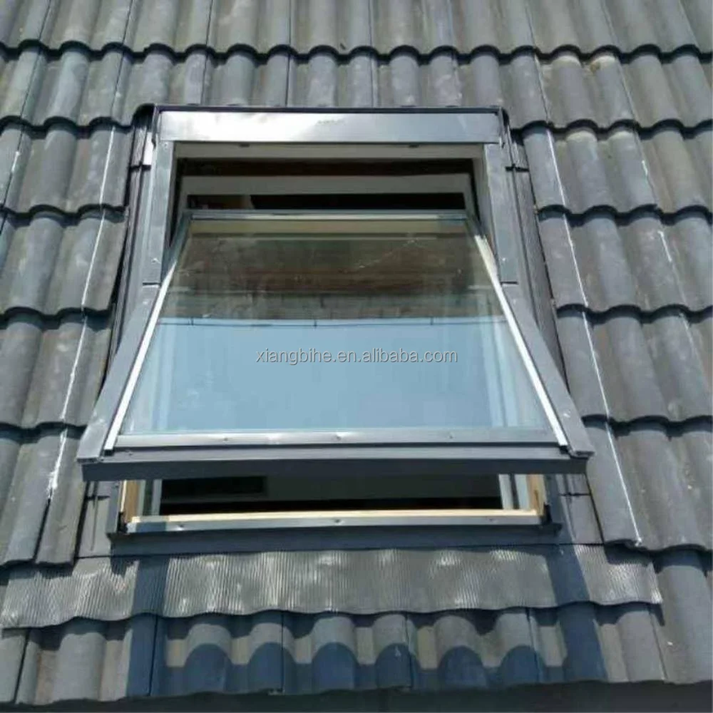 Deck Mounted Skylight Double Glazed Aluminum Skylight Roof Window With Fixed Design