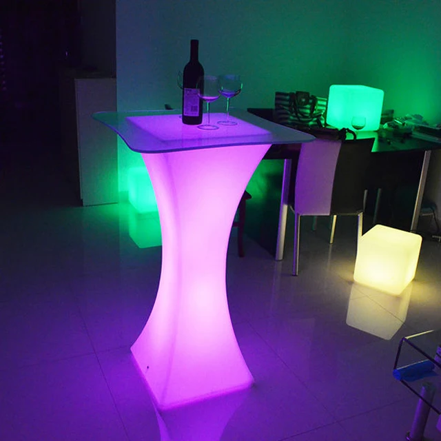 Wholesale outdoor led bar seat lighting changing plastic chair illuminated led lighting bar stool