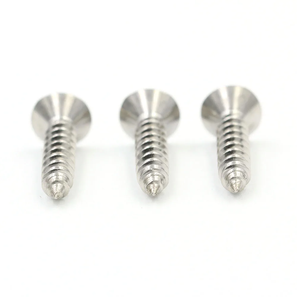 #2 #3 #4 #5 #6 #7 #8 #10 #12 Customized Tip Tailed flat point grub countersunk stainless steel self tapping phillip head screw