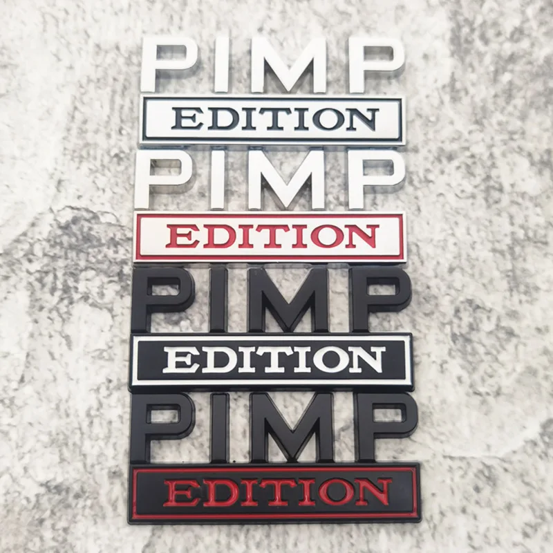 3D Metal Car Body Sticker PIMP EDITION Emblem Badges Truck Styling Auto Decoration Accessories For Chevy Ford