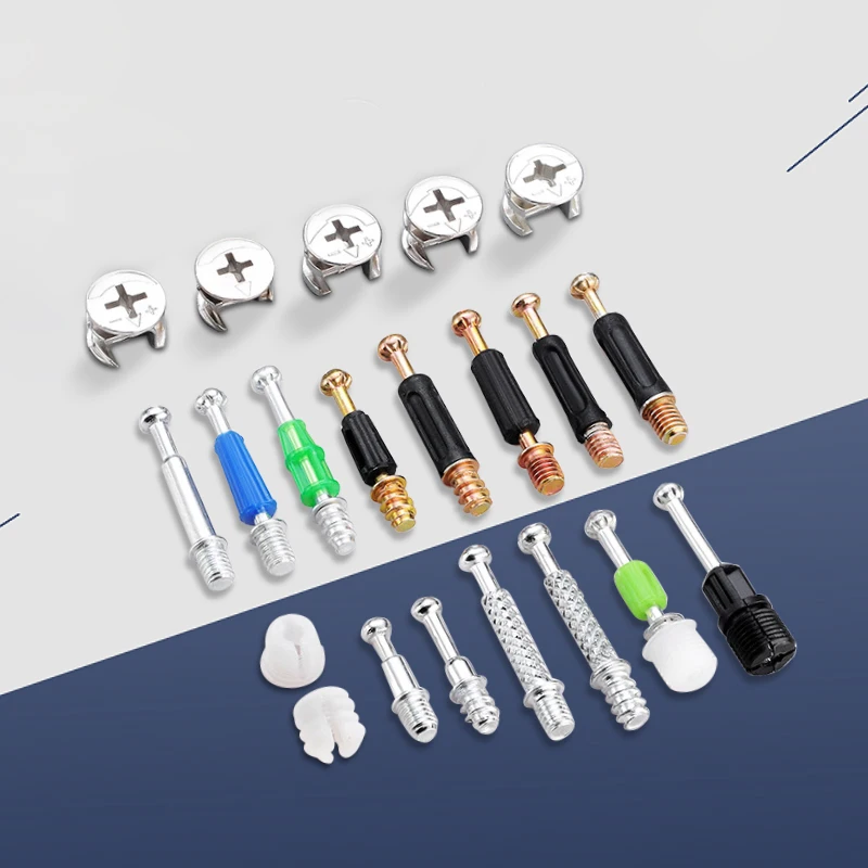 Zinc Alloy  Mini Fix Eccentric Cam Lock Dowel Fitting Screw Connector Cam Bolt Screw