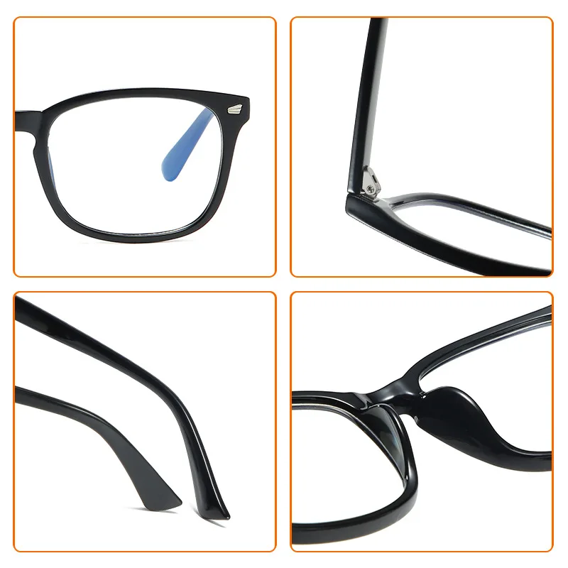 2024 Newest computer anti blue light retro square optical frame wholesale women eyewear men eyeglasses design eye glasses