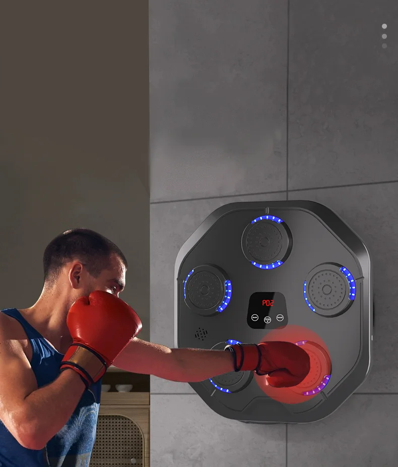 Home Fitness Music Boxing Target for Adults Sports Stress Relief Lighted Smart Music Boxing Training Machine